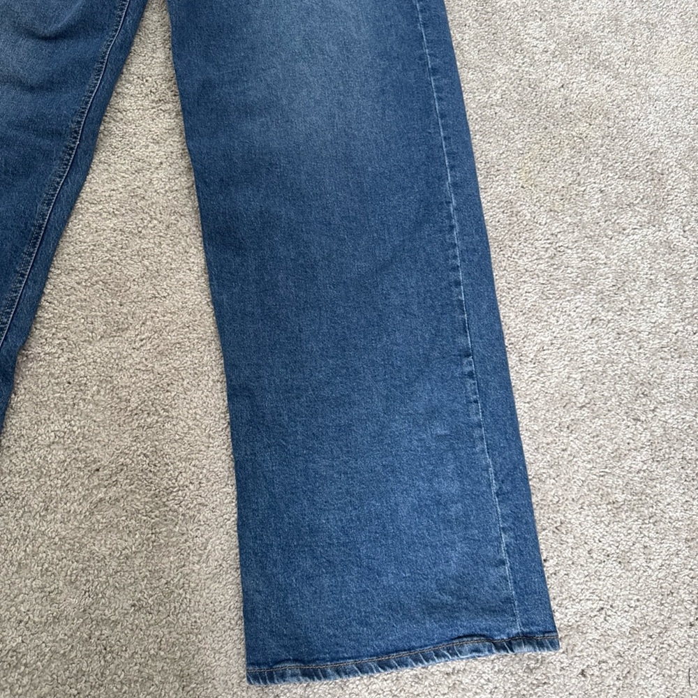 NWT DO Dee Ocleppo Jeans Mid Rise Wide Leg Mid Wash Size 16 Cool Girl Old Money - Picture 9 of 13